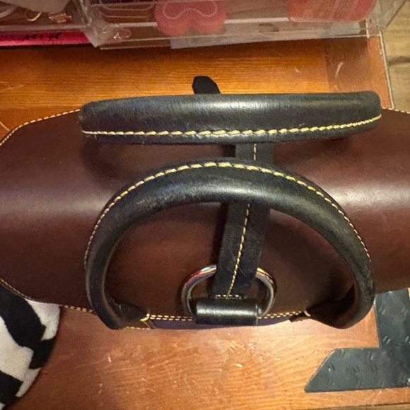Dooney & Bourke Blue and Brown Leather satchel - Picture 6 of 10